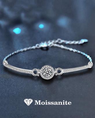 Braccialetto Donna Argento 925 Moissanite 1 Carato
