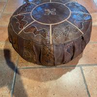 Pouf artigianale nigeriano innpelle e pitone