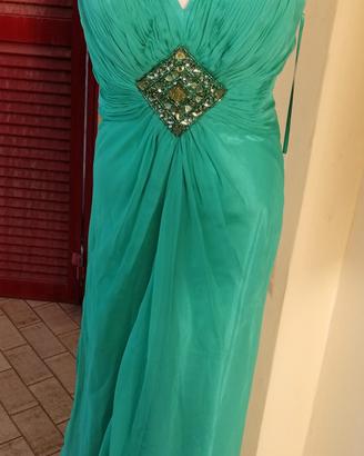 Abito lungo verde tg 46-48-50 Marfil Rosa Clara 