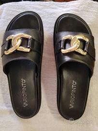 ciabatte donna in pelle 