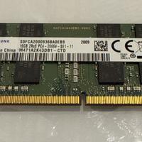 Samsung 16 GB DDR4 2666 MHz SODIMM PC4-21300 2Rx8