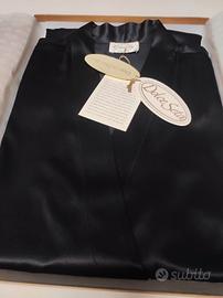 kimono tg 44, pura seta nera