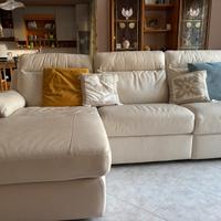 Divano in vera pellebianco panna di Divano Divani