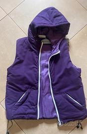 Smanicato Puffer Viola con Cappuccio M
