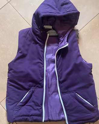 Smanicato Puffer Viola con Cappuccio M