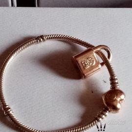 bracciale pandora chiusura cuore rose con lucchett