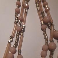 Collana lunga Sebastian rosa e argento 