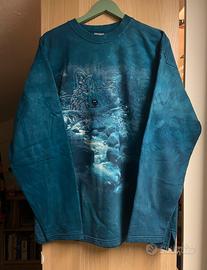 Felpa Vintage 90s Harlequin Nature Graphics Wolf