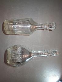 coppia Decanter bottiglia vino-liquore vintage 