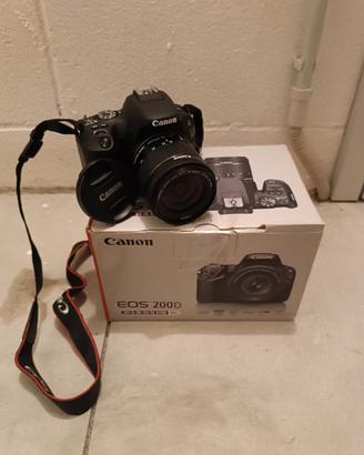 Reflex Canon EOS 200 D - Nero -EF-S 18-55mm 