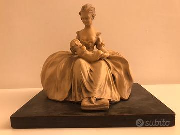 Statua Terracotta Maternità a firma Raoul Teglio