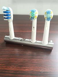Porta testine spazzolino elettrico da muro a 4