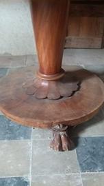 Tavolo legno rotondo Stile Impero