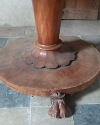 Tavolo legno rotondo Stile Impero
