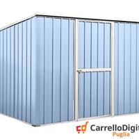 Casetta box giardino Acciaio 260x185 azzurro