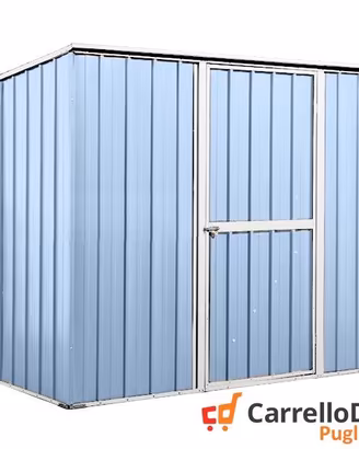 Casetta box giardino Acciaio 260x185 azzurro
