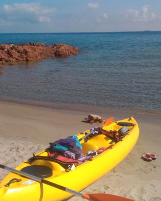 Kayak canoa doppio 2 + 1 posti tribord