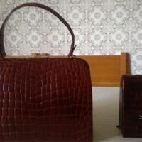 Borsa e porta gioielli di coccodrillo