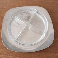 Vassoio con ciottoline in vetro 