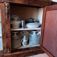 Servant in radica di noce fine 800 inglese