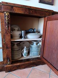 Servant in radica di noce fine 800 inglese