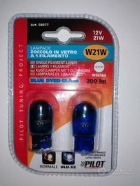 Lampade auto W21W blu nuove sigillate