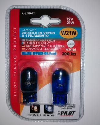 Lampade auto W21W blu nuove sigillate