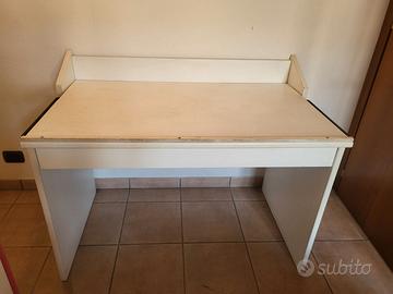 Scrivania 120cm con piano inclinabile-contenitore