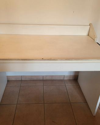 Scrivania 120cm con piano inclinabile-contenitore
