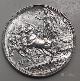 1 lira 1917 FIOR DI CONIO 