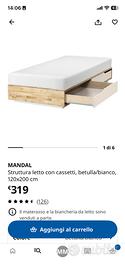Letto Singolo compreso di materasso