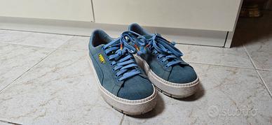 scarpe denim platform Puma