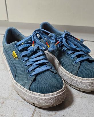 scarpe denim platform Puma