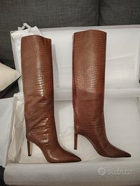 STIVALI JIMMY CHOO MAVIS 100 IN PELLE 