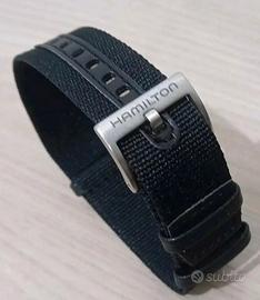 Cinturino per Hamilton 38/42 _ 20 22mm Nero/NUOVO 
