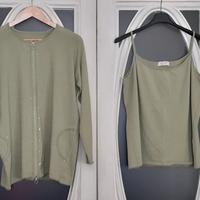 Twin-set per mezzi tempi verde chiaro taglia 46