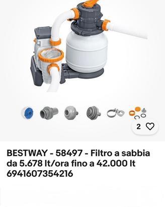 Filtro a sabbia Piscina Bestway 58497