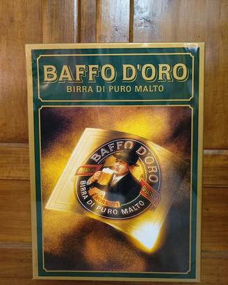 BIRRA MORETTI INSEGNA targa tabella original ferro