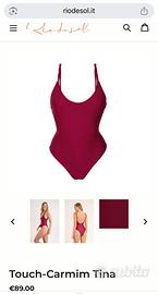 Rio de Sol Costume Intero Borgogna – Serie Tina, S