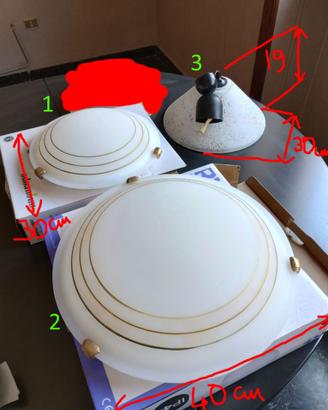 Lampadari e Applique misure varie