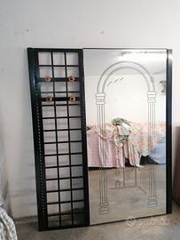 Specchio con attaccapanni 