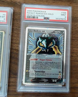 POP  6 Rocket's Raikou 108/107 ITA PSA 9 EXDeoxys