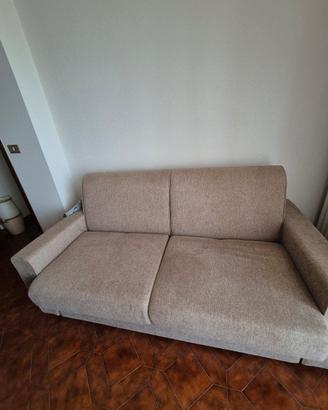 Divano letto in tessuto anti macchia 2 posti