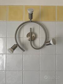 Applique da parete con 3 faretti