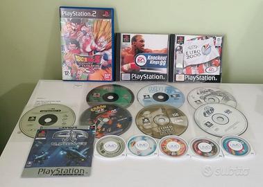 Lotto di 16 giochi e accessori per PSOne, PS2, PSP