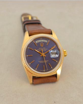 ROLEX DAYDATE 18038 RARO BLUE SOLEIL 1977