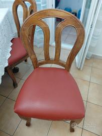 Tavolo con sedie in legno massello