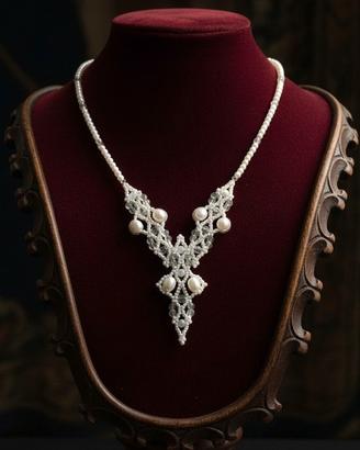 Collana Artigianale Retrò Perle vere pezzo unico