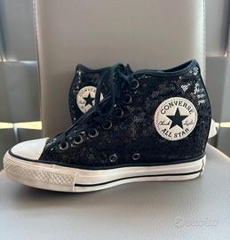 Converse All' Star paillettes con zeppa interna n.