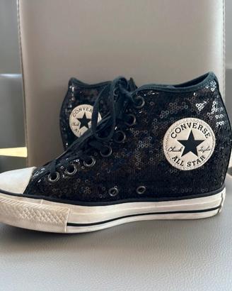 Converse All' Star paillettes con zeppa interna n.